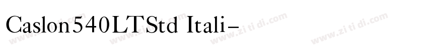 Caslon540LTStd Itali字体转换